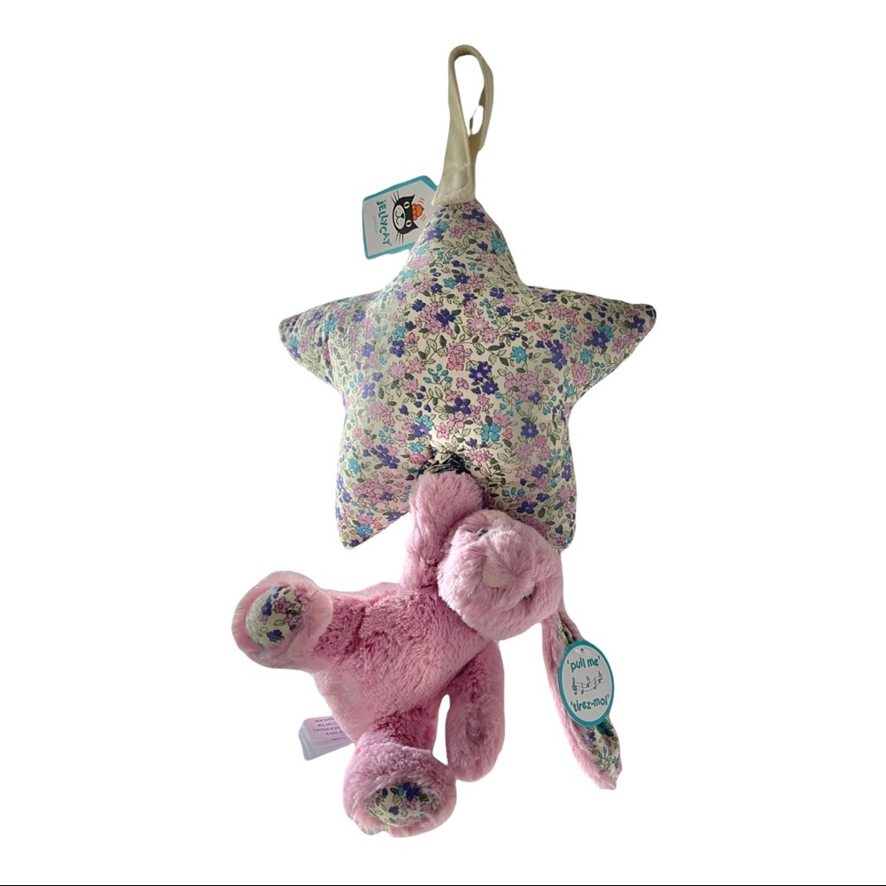 Jellycat Blossom Tulip Bunny Star Musical Pull New With Tags - Picture 2 of 10